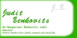 judit benkovits business card